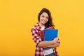 lets study. back to school. teen girl ready to study. happy childhood. cheerful kid Royalty Free Stock Photo