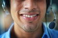 Lets talk. a young man working in a call center. Royalty Free Stock Photo