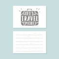 Lets travel more. Set of greeting cards Royalty Free Stock Photo