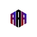 Letter AAA simple logo icon design vector. Royalty Free Stock Photo