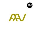 Letter AAV Monogram Logo Design Royalty Free Stock Photo