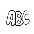 Letter ABC sketch doodle illustration school and office