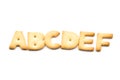 Letter ABCDEF biscuit