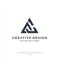 Letter AC CA Logo Design Premium Line Alphabet Monochrome Monogram emblem. Vector graphic design template element. Graphic Symbol Royalty Free Stock Photo