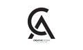 Letter Ac or Ca modern initial creative abstract monogram logo idea Royalty Free Stock Photo