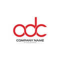 Letter ADC, ODC logo design vector