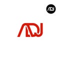 Letter ADJ Monogram Logo Design Royalty Free Stock Photo