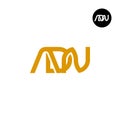 Letter ADN Monogram Logo Design Royalty Free Stock Photo