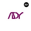 Letter ADY Monogram Logo Design Royalty Free Stock Photo