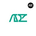 Letter ADZ Monogram Logo Design Royalty Free Stock Photo