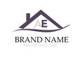 Letter AE home logo design vector Royalty Free Stock Photo