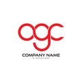 Letter AGC, OGC logo design vector