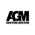 Letter AGM simple monogram logo icon design. Royalty Free Stock Photo