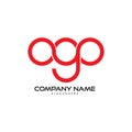 Letter AGO, OGO logo design vector Royalty Free Stock Photo