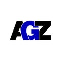 Letter AGZ simple monogram logo icon design. Royalty Free Stock Photo