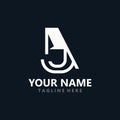 Letter AJ, JA initial Logo, modern minimalist Logotype Vector, Identity business Design element