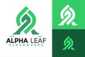 Letter A Alpha Leaf Logo design vector symbol icon illustration Royalty Free Stock Photo