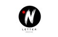 Letter alphabet N grunge grungy brush design for logo company icon