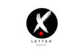 Letter alphabet X grunge grungy brush design for logo company icon