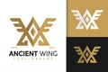 Letter A Ancient Wing Elagant Modern Logo Design Vector Template