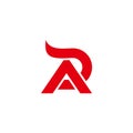 letter ar simple geometric curve logo vector Royalty Free Stock Photo