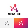 A Letter Arrow Bow Technology Science Simple Modern Logo