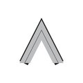 Letter a arrow simple shadow logo vector