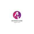 A Letter arrows logo business