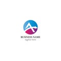 A Letter arrows logo business