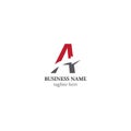 A Letter arrows logo business