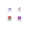 A Letter arrows logo business