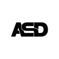 Letter ASD simple monogram logo icon design.