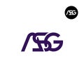 Letter ASG Monogram Logo Design Royalty Free Stock Photo