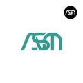 Letter ASM Monogram Logo Design Royalty Free Stock Photo