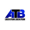 Letter ATB simple monogram logo icon design. Royalty Free Stock Photo