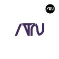 Letter ATN Monogram Logo Design Royalty Free Stock Photo