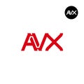 Letter AVX Monogram Logo Design Royalty Free Stock Photo