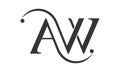 Letter AW alphabet symbol design vector
