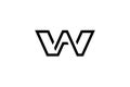 Letter AW Logo Design Vector