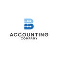 Letter B Abacus Accounting Bookkeeping Logo Design Concept Template