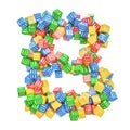 Letter B, from ABC Alphabet Wooden Blocks. 3D rendering Royalty Free Stock Photo