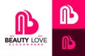 Letter B Beauty Love Logo design vector symbol icon illustration