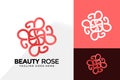Letter B Beauty Rose Logo Design, Brand Identity Logos Designs Vector Illustration Template Royalty Free Stock Photo