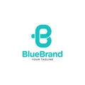 Letter B bold monoline logo template