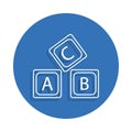 letter A B C logo alphabet badge icon. Element of education for mobile concept and web apps icon. Thin line icon with shadow in ba Royalty Free Stock Photo