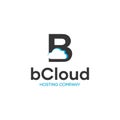 Letter B Cloud Database Hosting Company Logo Design Concept