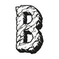 Letter B desert vintage design template