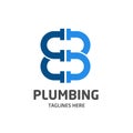 Letter B, EB, plumbing company logo