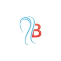 Letter B icon logo combined with hijab icon design