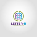 Letter B Logo is an Alphabetic Logo With Line Art style and intertwine concept